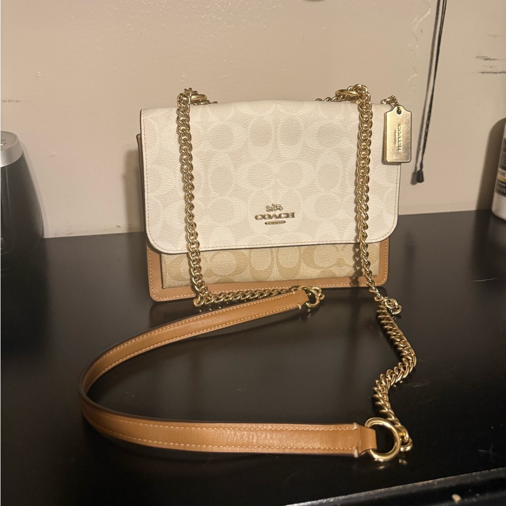 Coach mini klare crossbody bag in signature canvas